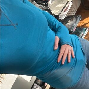 Women's Blue cudlduds Long Sleeve base layer Top